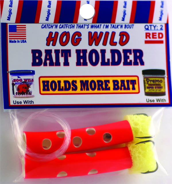 Magic Bait Hog Wild Bronze Hook Treble/Baitholder Red Size 4 2 Per Pack