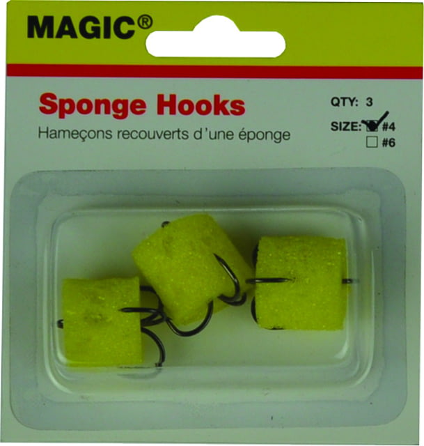 Magic Sponge Hook Treble Size 4 3 Per Pack