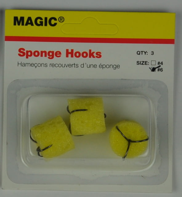 Magic Sponge Hook Treble Size 6 3 Per Pack