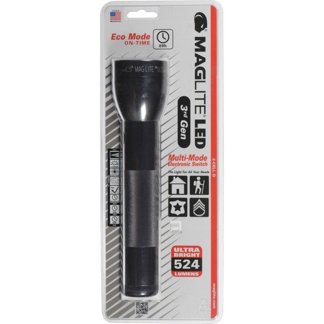 Maglite LED 3d Generation 2-Cell D Flashlight Blister Pack Gray ST23096