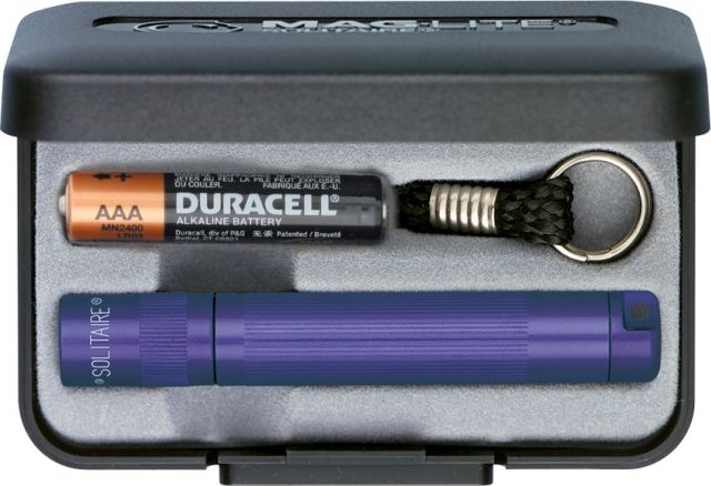 Maglite Solitaire Single AAA Flashlight Purple 3.25in. ML1P