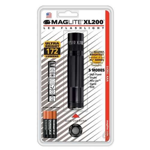 Maglite Xl200 3 Aaa-cell Led Flashlight Red