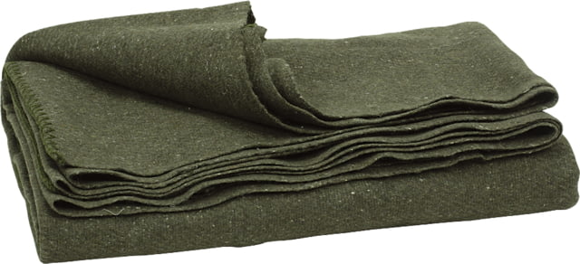 Major Surplus Army Style Wool Blanket Olive Drab 60 in x 80 in