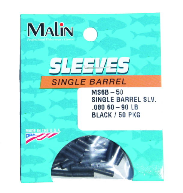 Malin Single Sleeves .80 Black 50/Pack