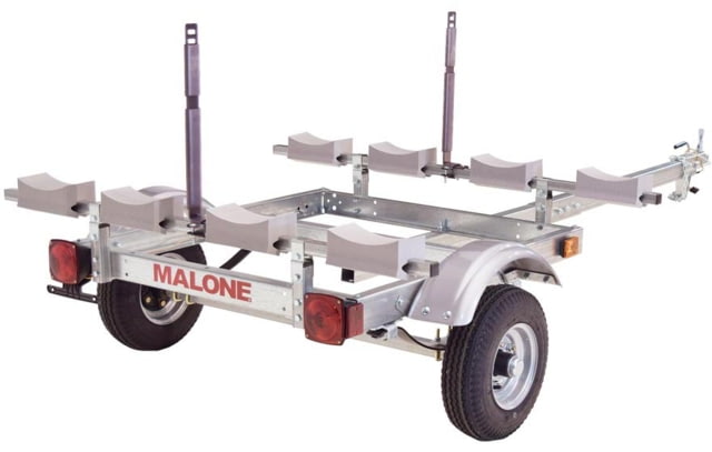 Malone Auto Racks EcoLight 4 Kayak Trailer Package 1 Stacker 4 Sets Foam Blocks