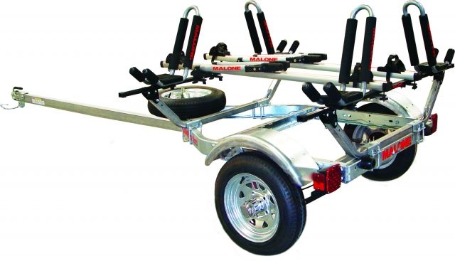 Malone Auto Racks MicroSport 2 Kayak/2 Bike Trailer Package 2 Sets J-Racks 2 Bike Racks Spare Tire