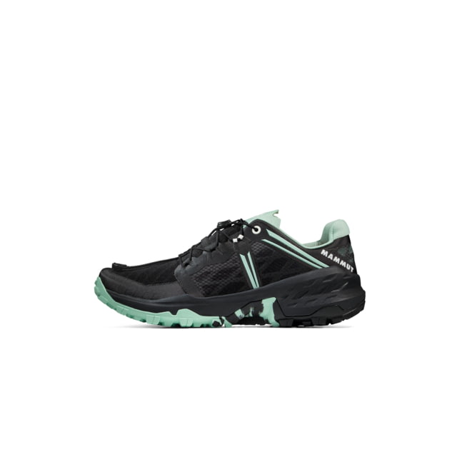 Mammut Sertig TR Low Running Shoes - Men's Black-Neo Mint US 13.5
