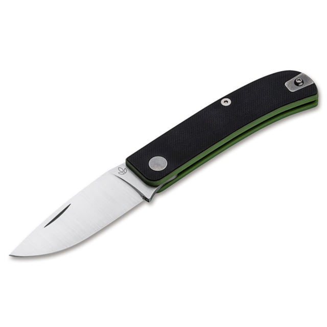 Manly Wasp 14C28N Folding Knife Black/Toxic Green Small