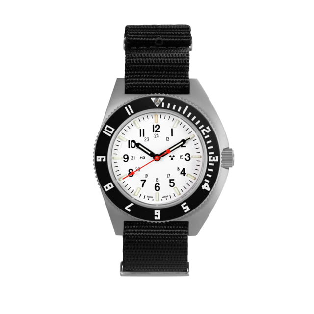 Marathon Arctic Steel Navigator Ssnav On Nylon Defstan Watch White 41mm