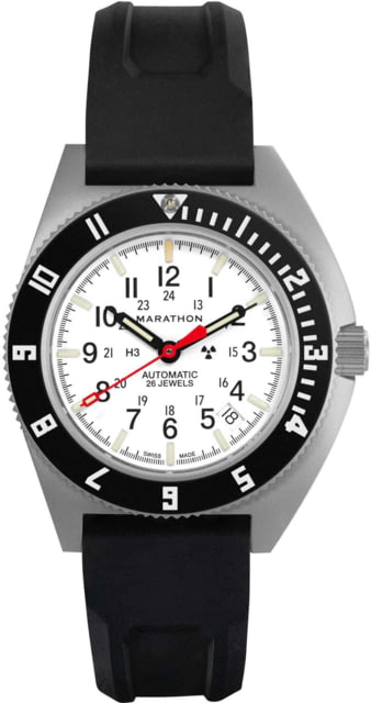 Marathon Marathon Arctic Steel Navigator w/ Date Automatic Unisex Watches 41mm Sapphire 3-Piece Rubber Strap Kit Black