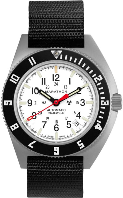 Marathon Marathon Arctic Steel Navigator w/ Date Automatic Unisex Watches 41mm Sapphire Ballistic Nylon Strap Black