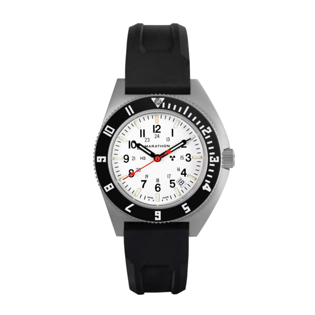 Marathon Arctic Steel Navigator W/Date Ssnav-D 3-Piece Rubber Strap Kit White 41mm