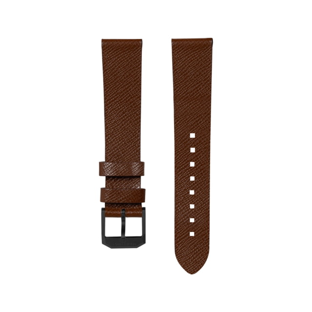Marathon Marathon Cross Hatch 2-Piece Strap Italian Leather IP Black Buckle 20mm Cognac Extra Long