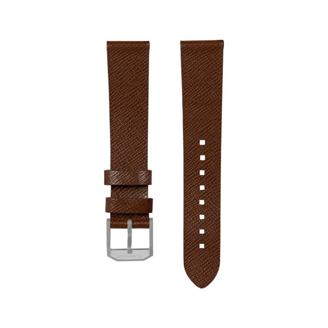 Marathon Cross Hatch 2-Piece Strap Italian Leather Parkerized Buckle 20mm Cognac Extra Long