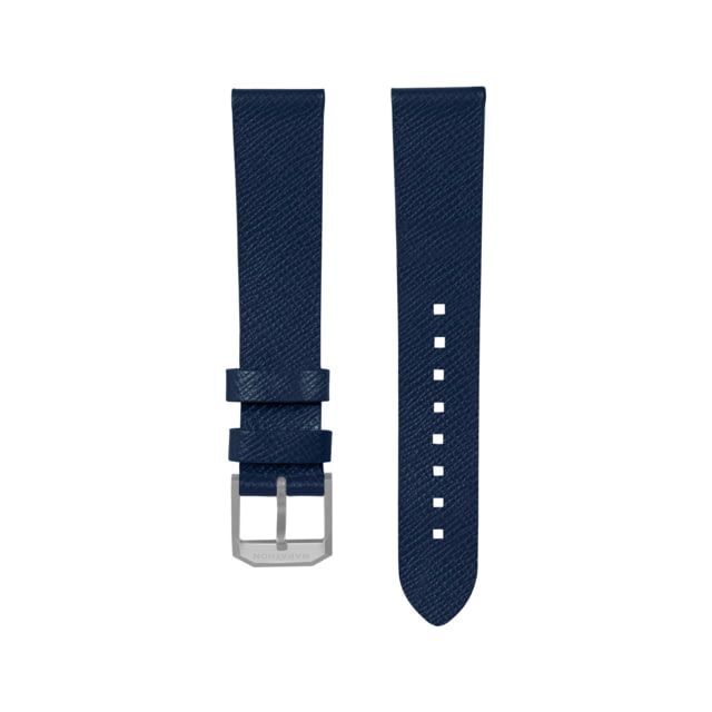 Marathon Marathon Cross Hatch 2-Piece Strap Italian Leather Parkerized Buckle 20mm Royal Blue Extra Long