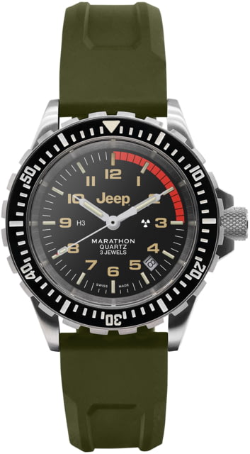 Marathon JEEP TSAR on Rubber OD Green Watch Black 41mm