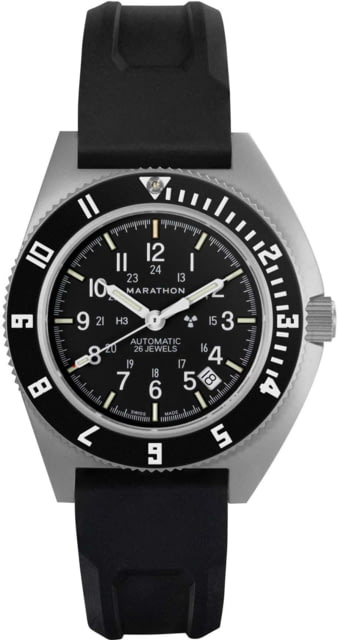 Marathon Marathon Steel Navigator w/ Date Automatic Unisex Watches 41mm Sapphire 3-Piece Rubber Strap Kit Black