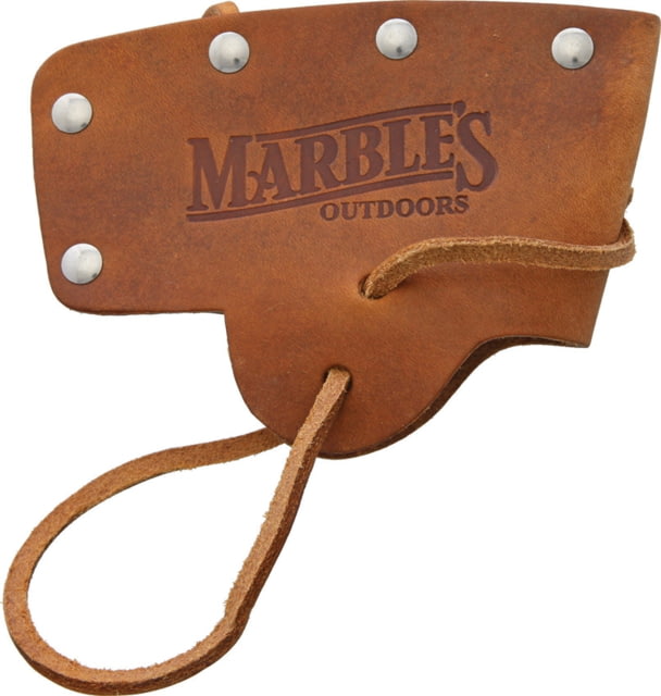 Marbles Axe Blade Cover Brown Leather Construction Leather Lanyard Fits Small Axe Blades 3in Or Less MR10SL/ LARGE AXE COVER