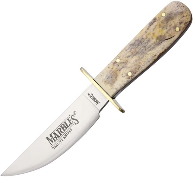 Marbles Cowboy Knife Fixed Blade Knife 4.25in Appaloosa Bone Handle