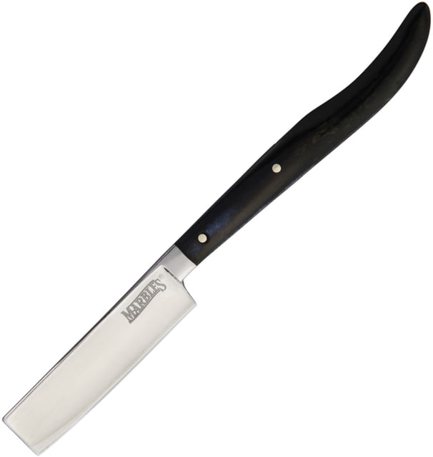 Marbles Fixed Blade Razor Black Bone Knife 2.25" overall Black smooth bone handle