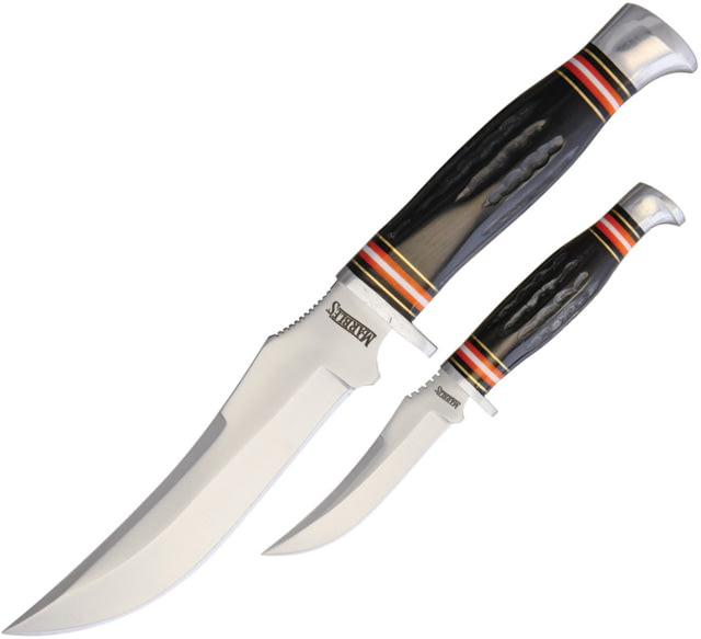 Marbles Fixed Blade Set Knife Jigged horn handle MR454 /EG-735