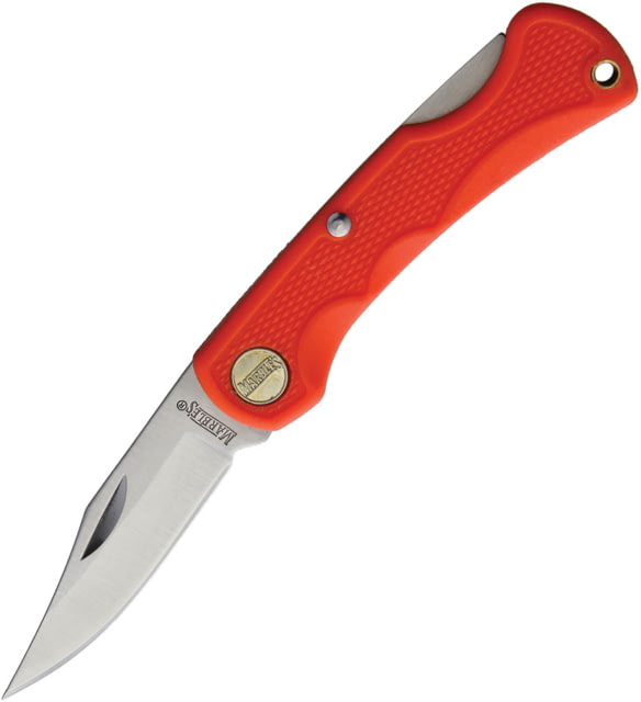 Marbles Small Lockback Orange Folding Knife 1.88" satin finish stainless clip point blade Orange nylon handle  MR568 ORANGE