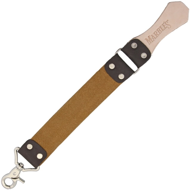 Marbles Small Razor Strop 15.75in Leather Double-Sided Leather One 8.5in And 4.5in SS Swivel Hook