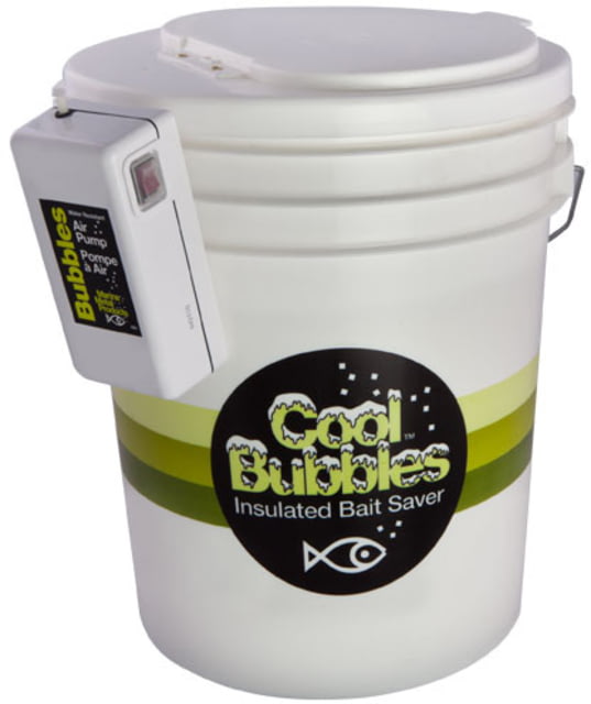 Marine Metal Products Cool Bubbles 5 Quart Insulated Aerated Bait Container w/B-3 Model Pump White