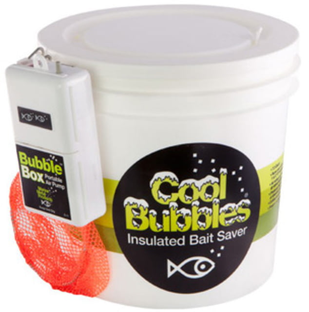 Marine Metal Products Cool Bubbles 8 Quart Insulated Aerated Bait Container w/Dip net White