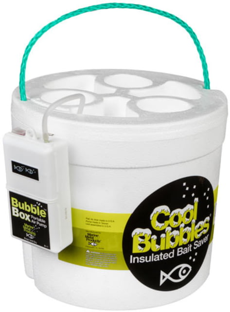 Marine Metal Products Cool Bubbles 8 Quart Insulated Aerated Bait Container White
