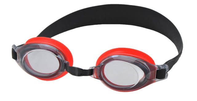 Marine Sports Goggles - Youth Anti-Fog Soft Silicone Quick Fit Buckle - Red