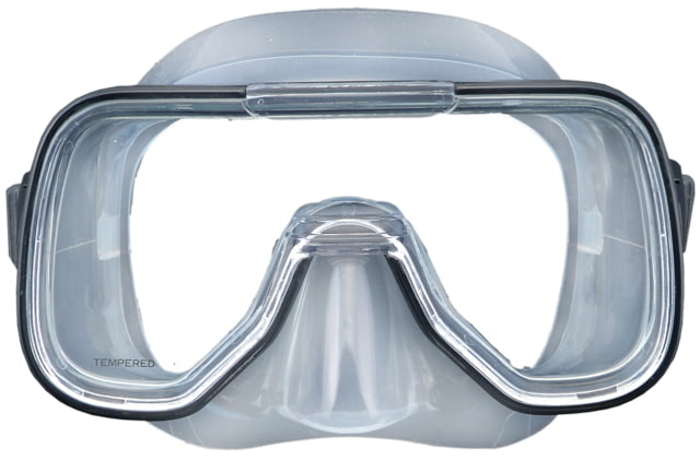 Marine Sports Mask - Silicone - Lens Single Pane - Hd Tempered Glass - Black
