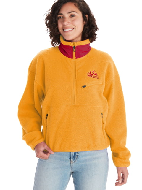 Marmot 94 E.C.O. Recycled Fleece - Women's Golden Sun/Team Red Extra Large