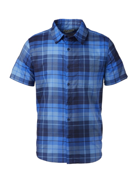 Marmot Aerobora Novelty Short Sleeve Top - Men's Twilight Blue Wayland Plaid Medium