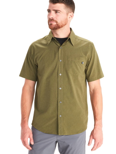 Marmot Aerobora Short Sleeve Shirt - Men's Winter Moss Medium