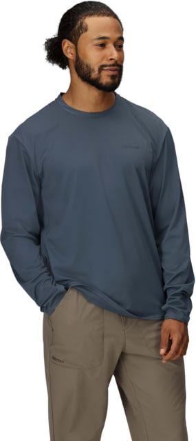 Marmot Marmot AirExchange SolarShield Crew LS - Men's Thunderhead M