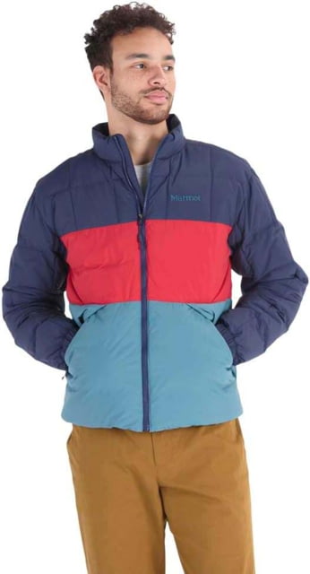 Marmot Ares Jacket - Men's Arctic Navy/Team Red/Moon River Large