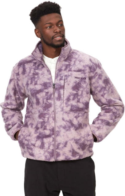 Marmot Aros Printed Fleece Jacket - Men's Hazy Purple Ice Dye Small