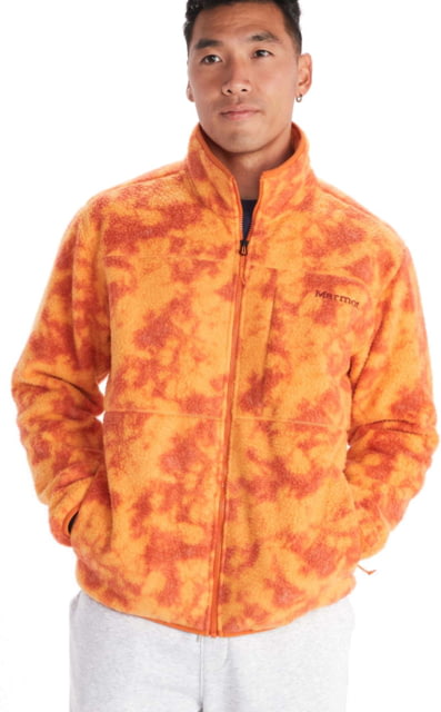 Marmot Aros Printed Fleece Jacket - Men's Tangelo Ice Dye Medium
