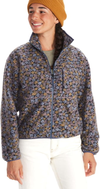 Marmot Aros Printed Fleece Jacket - Women's Storm Winter Flower Extra Small