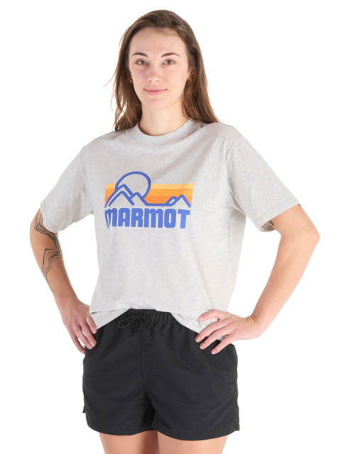 Marmot Coastal Tee Short Sleeve - Women's Light Grey Heather Small
