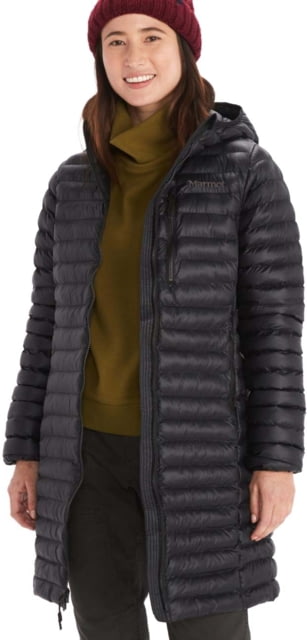Marmot Echo Featherless Long Jacket - Women's Black Shiny Extra Small