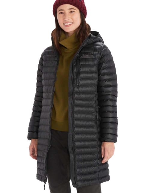 Marmot Echo Featherless Long Jacket - Women's Black Shiny Small