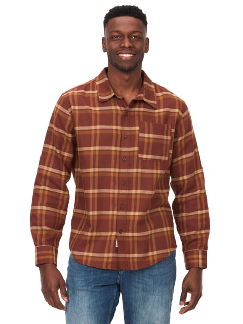 Marmot Fairfax Novelty Lightweight Long Sleeve Flannel - Men's Chocolate Large