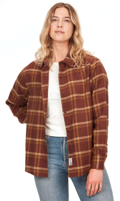 Marmot Fairfax Novelty Lightweight Long Sleeve Flannel - Women's Chocolate Extra Small
