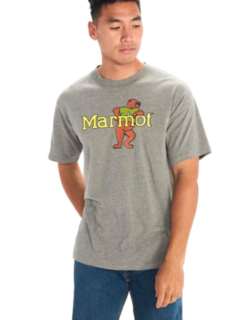 Marmot Leaning Marty Short Sleeve Tee - Mens Charcoal Heather Extra Large