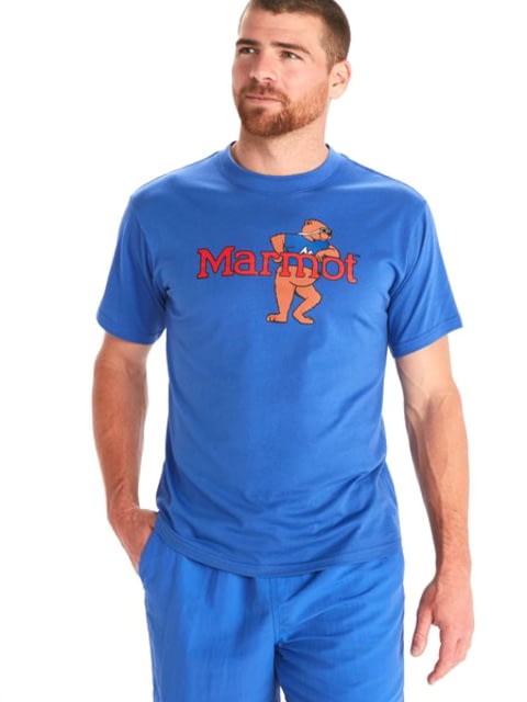 Marmot Leaning Marty Short Sleeve Tee - Mens Trail Blue Small