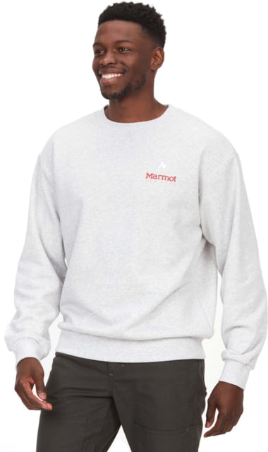 Marmot For Life Crew Sweatshirt - Men's Light Grey Heather Extra Large