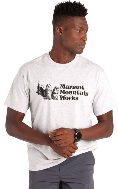 Marmot MMW Short Sleeve T-Shirts - Men's Light Grey Heather Small