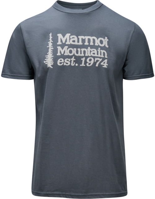 Marmot Organic Short Sleeve T-Shirt 74 - Mens Charcoal Small